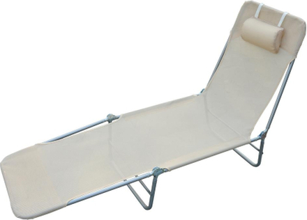 Lettino prendisole sedia a sdraio reclinabile da giardino spiaggia con cuscino