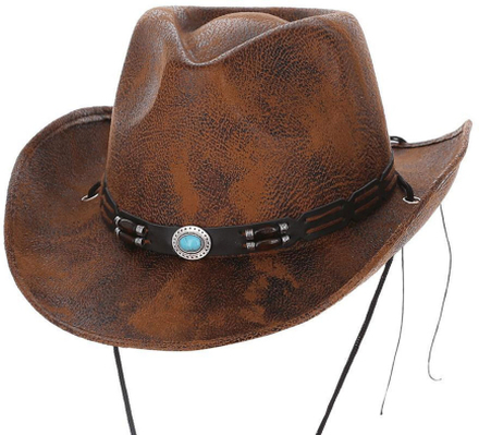 Cowboyhatt Brun Konstläder Western