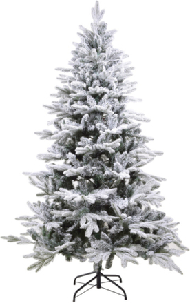 Albero di Natale CHAMONIX 210 cm abete innevato con 1699 rami e base in metallo