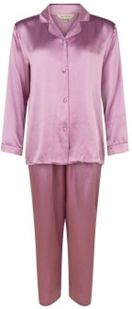 Lady Avenue Pure Silk Basic Pyjamas Rosa silke X-Large Dame