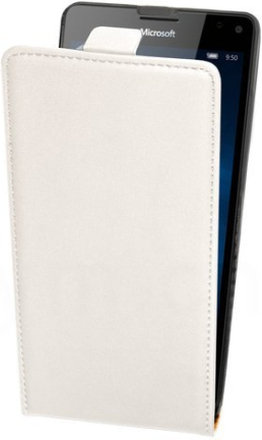 Microsoft Lumia 950 Case - Slim FlipCase - PU-Leder - weiss