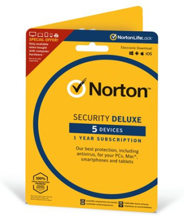 Norton Security Deluxe Abonnementskort 1 År - Nordisk