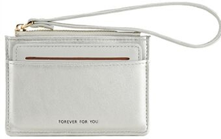 FFY FY1018-7 PU-læder Dame clutch taske Lynlås lomme pung med aftagelig kort taske