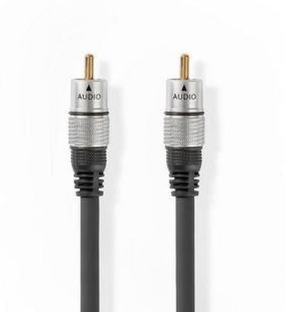 Nedis Digital Audio Kabel | RCA Hane | RCA Hane | Guldplaterad | 2.50 m | Rund | PVC | Antracit | Låda