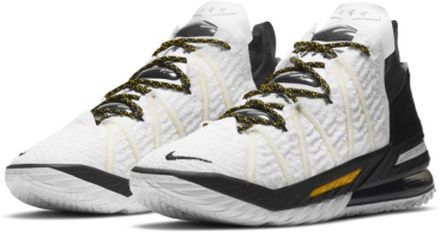 LeBron 18' White/Black/Gold' Basketball Shoe - White
