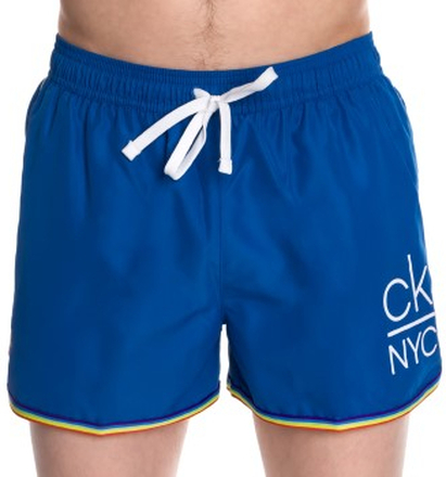 Calvin Klein Badbyxor Pride Short Runner Swim Shorts Blå polyester Medium Herr