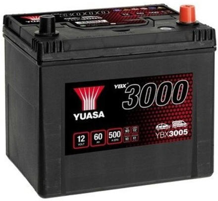Bilbatteri SMF Yuasa YBX3005 12V 60Ah 500A