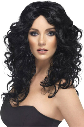 Glamour Curly Wig Black Paryk
