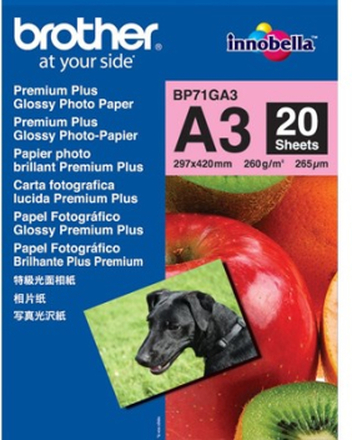 Brother Papir Photo Glossy A3 20-ark 260g