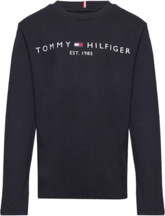 U Essential Tee L/S Tops T-shirts Long-sleeved T-Skjorte Navy Tommy Hilfiger