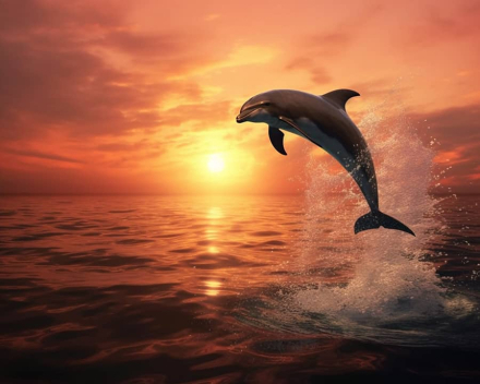Delfin im Sprung – Malen nach Zahlen, 75x60cm / Ohne Rahmen / 36 Farben (Bestseller)