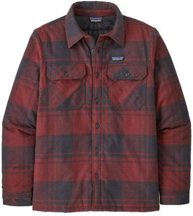 Patagonia M's Insulated Organic Cotton MW Fjord Flannel Shirt Live Oak Sequoia Red