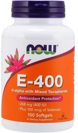 Vitamine E 400IU Mixed Tocopherols with Selenium 100softgels