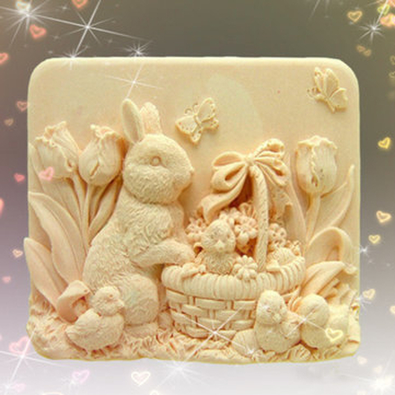 1Pcs Rabbit Chicken DIY Handmade Mould Silicone Soap Craft Flexible Candle Mold