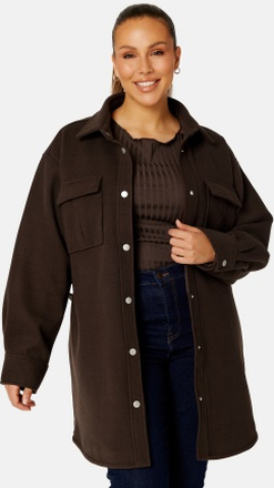 BUBBLEROOM Sonya Shirt Jacket Dark brown XS
