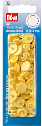 Prym Color Snaps Tryckknappar Plast Rund Banan 12,4mm - 30 st
