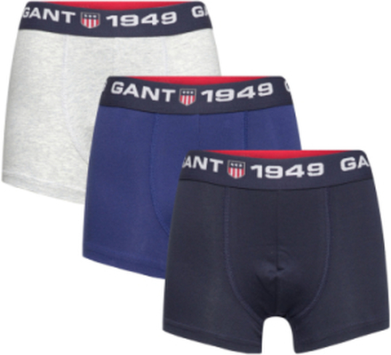 Boy's Trunk 3-Pack Night & Underwear Underwear Underpants Blå GANT*Betinget Tilbud