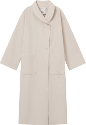 Camille Long Coat Outerwear Coats Winter Coats Cream Once Untold
