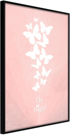 Inramad Poster / Tavla - Butterfly Dream - 30x45 Svart ram