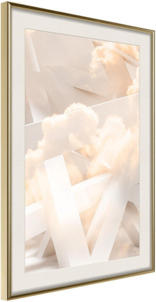 Inramad Poster / Tavla - Cloud Nine - 40x60 Guldram med passepartout