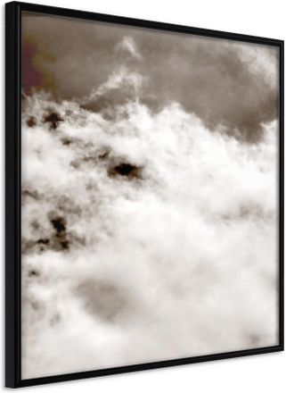 Inramad Poster / Tavla - Clouds - 50x50 Svart ram