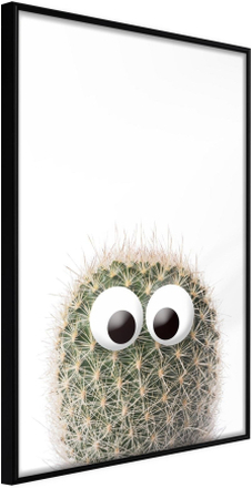 Inramad Poster / Tavla - Funny Cactus II - 40x60 Svart ram