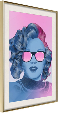 Inramad Poster / Tavla - Pop Culture Icon - 20x30 Guldram med passepartout