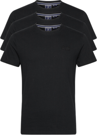 Vle Tee Triple Pack T-shirts Short-sleeved Svart Superdry*Betinget Tilbud