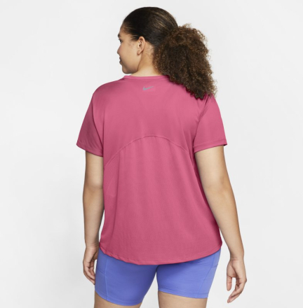 Nike Plus Size - Miler Women's Short-Sleeve Running Top - Pink