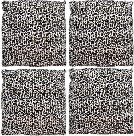 4x Sierkussentjes met cheetah print 45 cm