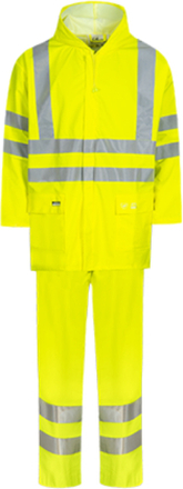 Lyngsøe arbejds regntøjssæt Hi-Vis EN471 saturn gul LR552 (S)