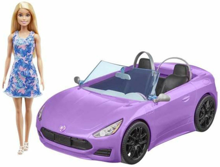 Dukke Mattel Barbie And Her Purple Convertible