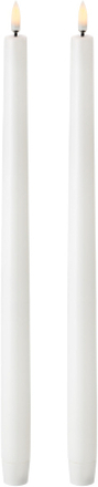 PIFFANY COPENHAGEN - LED kronelys 35x2,3 cm 2 stk hvit