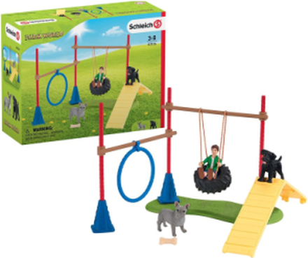 Schleich Puppy Agility Training Toys Playsets & Action Figures Play Sets Multi/patterned Schleich
