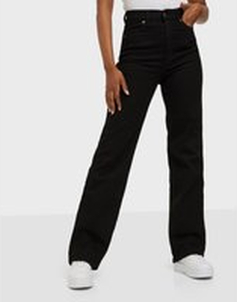 Dr Denim - High waisted jeans - Black Solid - Moxy Straight - Jeans