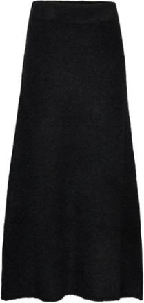 Fure Fluffy Knit Skirt Designers Maxi Black HOLZWEILER