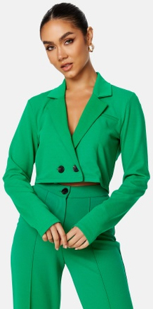 BUBBLEROOM Hilma cropped blazer Green L