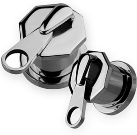 Zip It - Silverfärgad Piercing Plugg