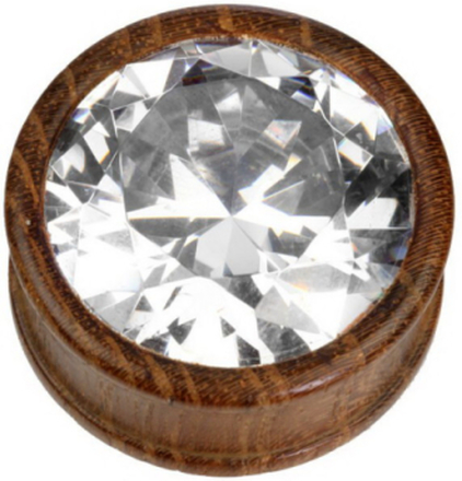 Diamond Wood - Organisk Piercing Plugg - Strl 22 mm