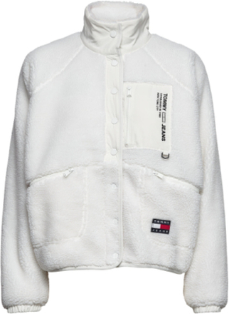 Tjw Reversible Sherpa Jacket Tops Sweatshirts & Hoodies Fleeces & Midlayers White Tommy Jeans