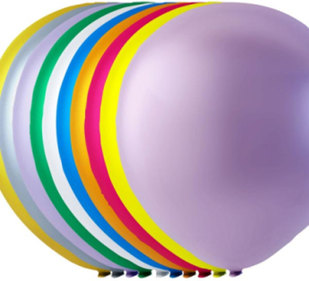 Ballonger i Blandade Metalliska & Pärlemor Färger 23 cm - 100 stk MEGAPACK