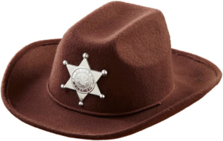 Brun Cowboyhatt til Barn med Sheriffstjerne