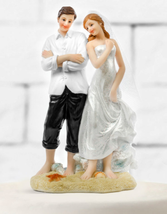 Strandbröllop - Tårttopp 15 cm