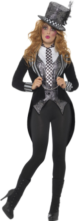 Miss Mad Hatter Inspirert 4 Delers Kostyme - Strl XL
