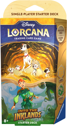 Disney Lorcana Trading Card Game Into the Inklands Amber and Emerald Starter Deck