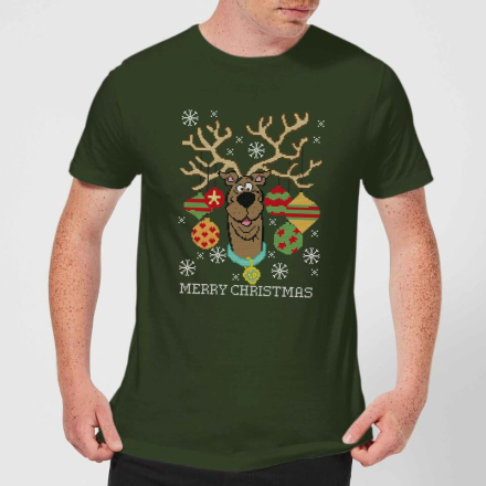 Scooby Doo Men's Christmas T-Shirt - Forest Green - L