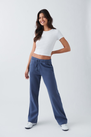 Gina Tricot - Basic straight sweatpants - Collegehousut - Blue - XXS - Female