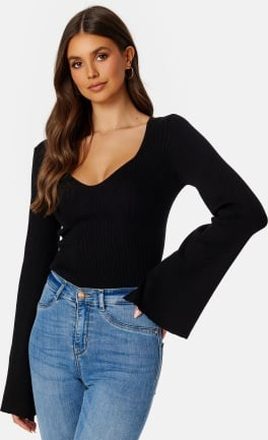 BUBBLEROOM Alime Knitted Top Black S