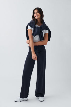 Gina Tricot - Slim low waist sweatpants - Collegehousut - Blue - L - Female