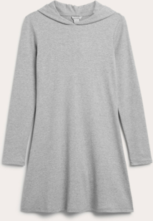 Long sleeve hooded mini dress - Beige